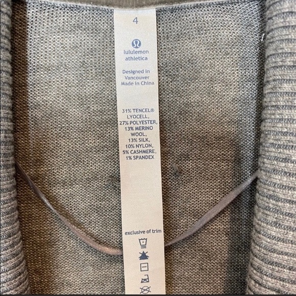 Lululemon Zen Wrap in Grey size 4 - Picture 5 of 7